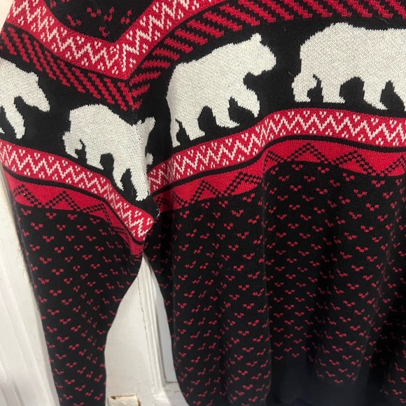 CHAPS RL Black Bear Sweater Mens XL 100% Cotton Knit Crewneck Pullover - Picture 4 of 9